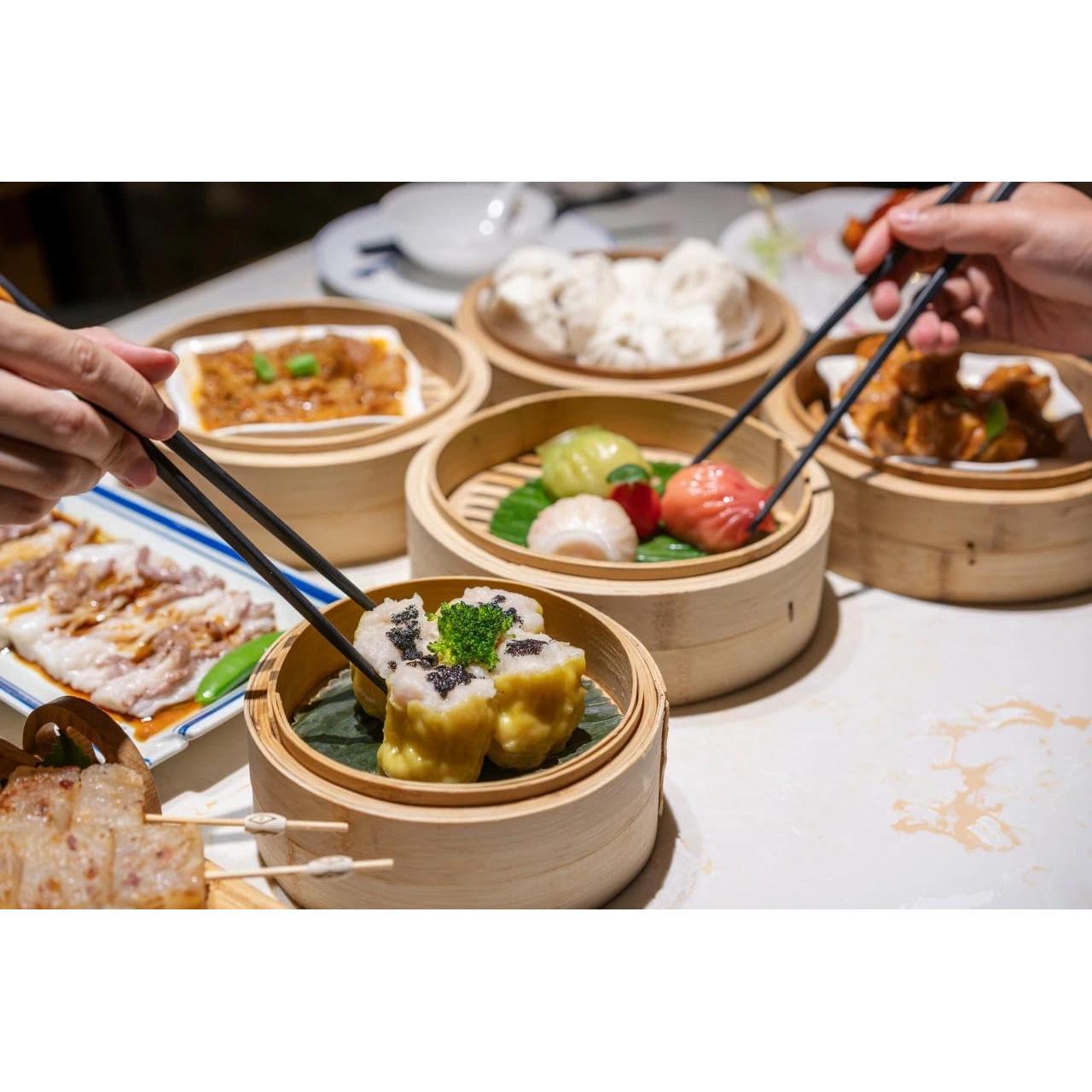 Vaporera de Bambú China JapanBargain 20 cm 2 Cestas Apilables