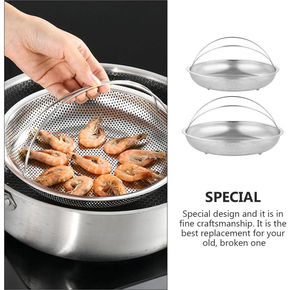 Canasta de Vapor Acero Inoxidable Showeroro 22.5cm - 2 Piezas