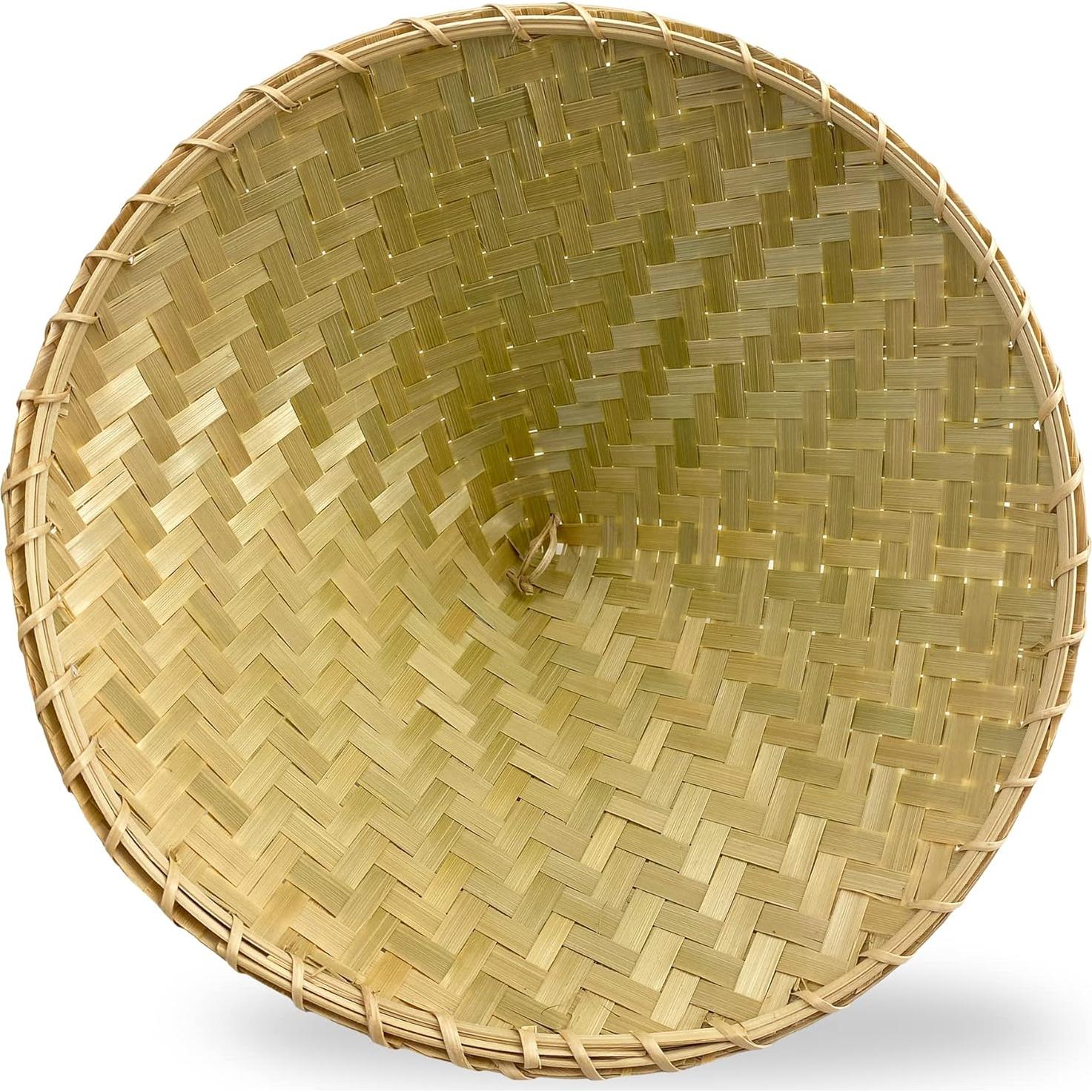 Cesta de Vapor de Bambú para Arroz Pegajoso Tailandés 24cm