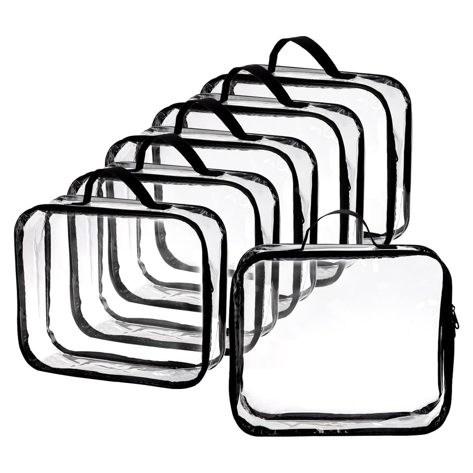 Fasmov 6 Bolsas de Almacenamiento Transparentes 30x26x10 cm