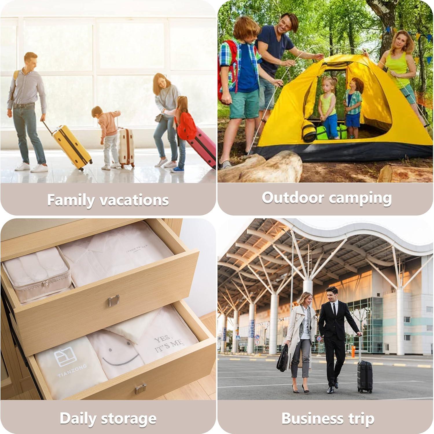 Conjunto de 7 Piezas de Cubos de Embalaje TianZong Beige