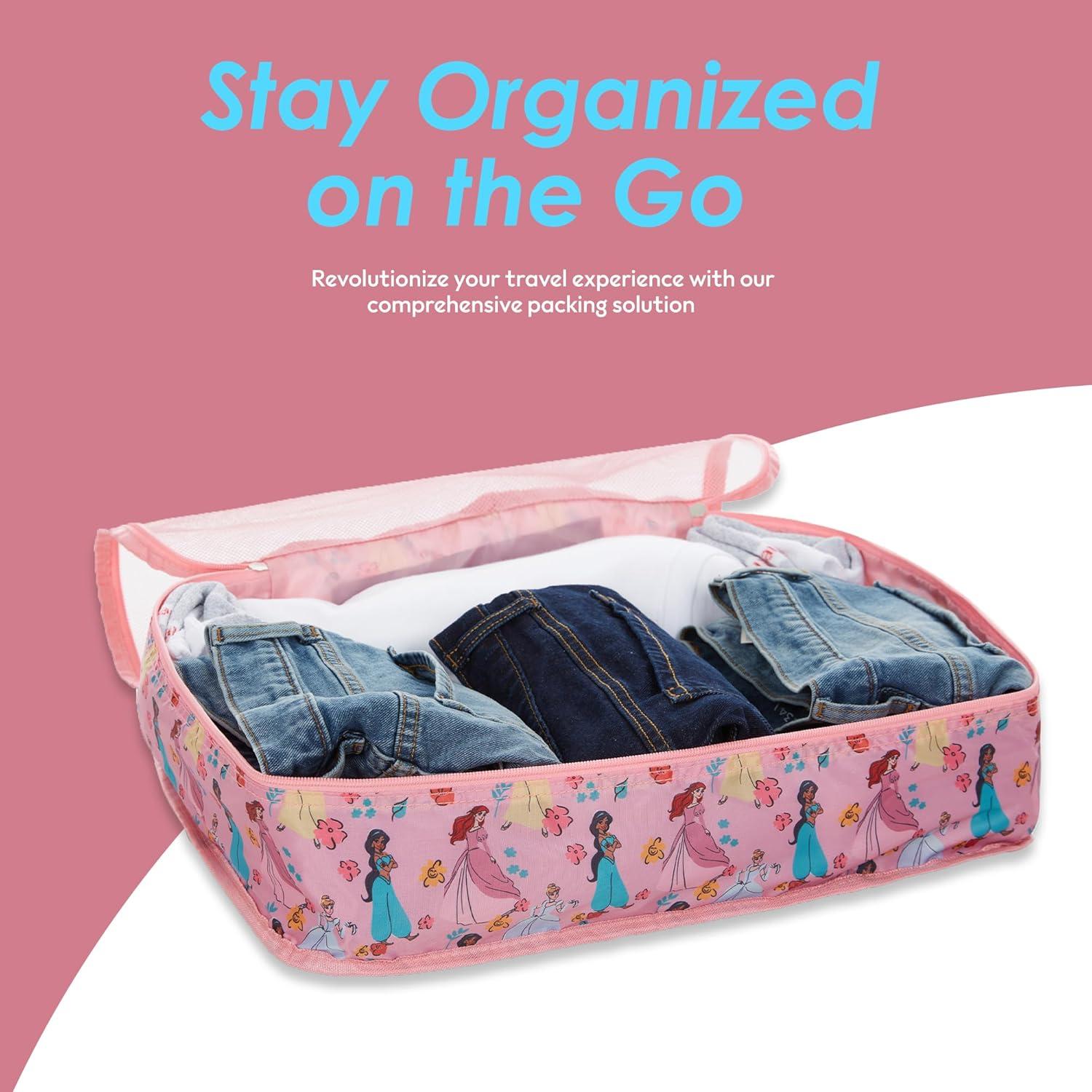 Set de Cubos de Empaque Disney 5 Piezas Rosa - Mickey, Minnie, Pooh