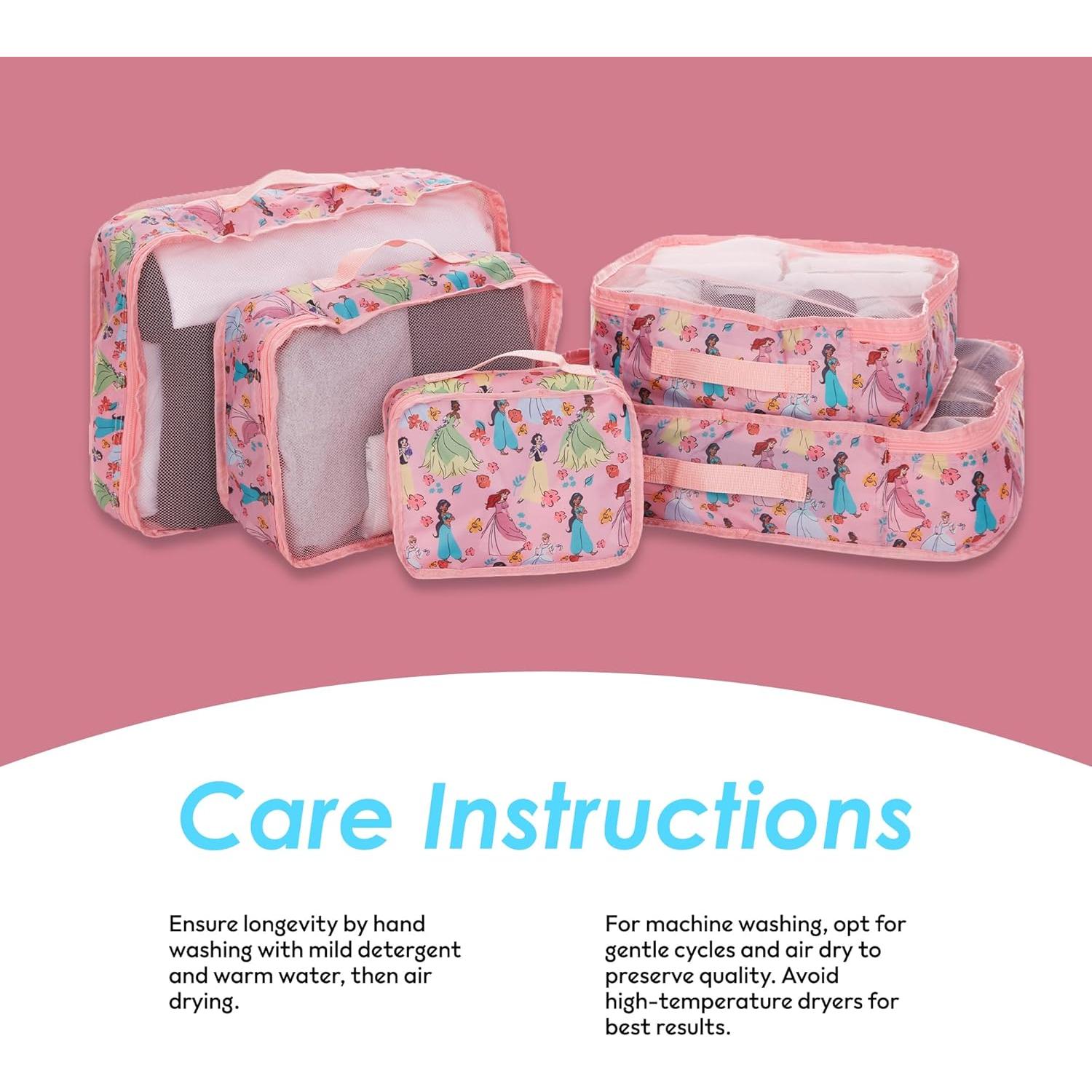 Set de Cubos de Empaque Disney 5 Piezas Rosa - Mickey, Minnie, Pooh