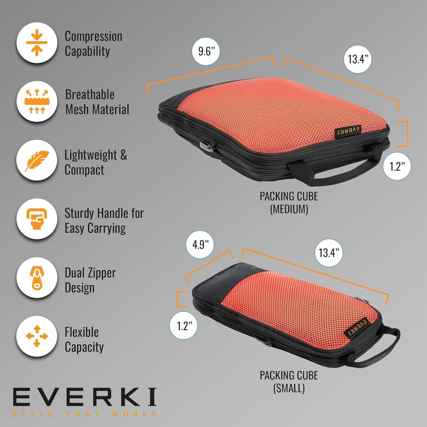 Cubo de Empaque de Compresión Everki 4.6L Pequeño para Viajes