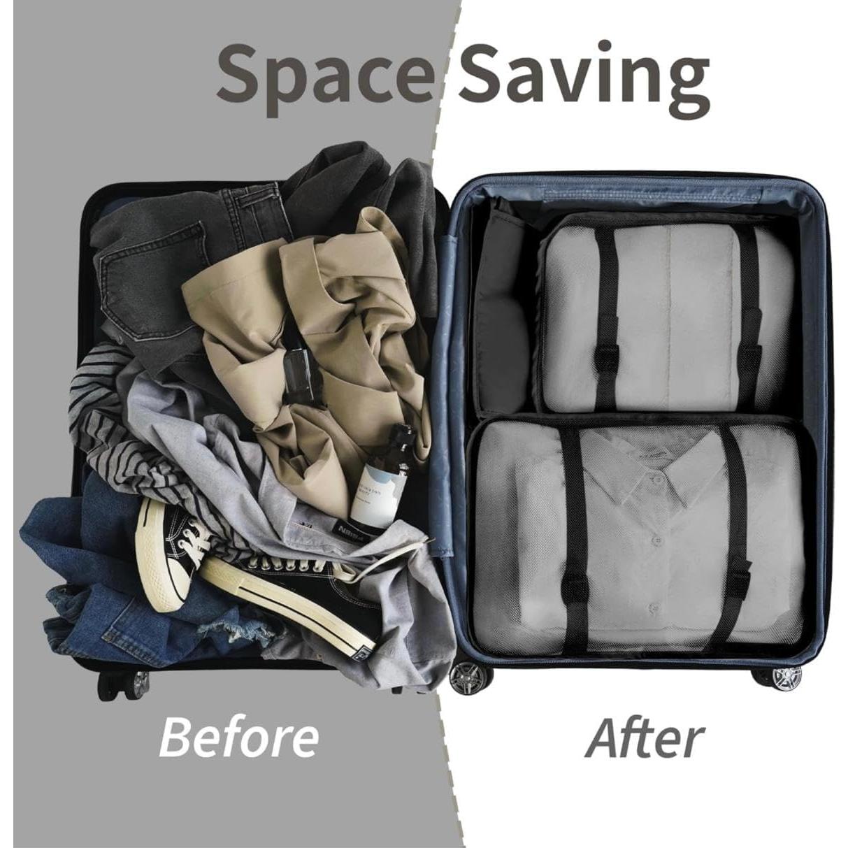 Set de 9 Cubos de Empaque Aydicon para Viaje - Negro