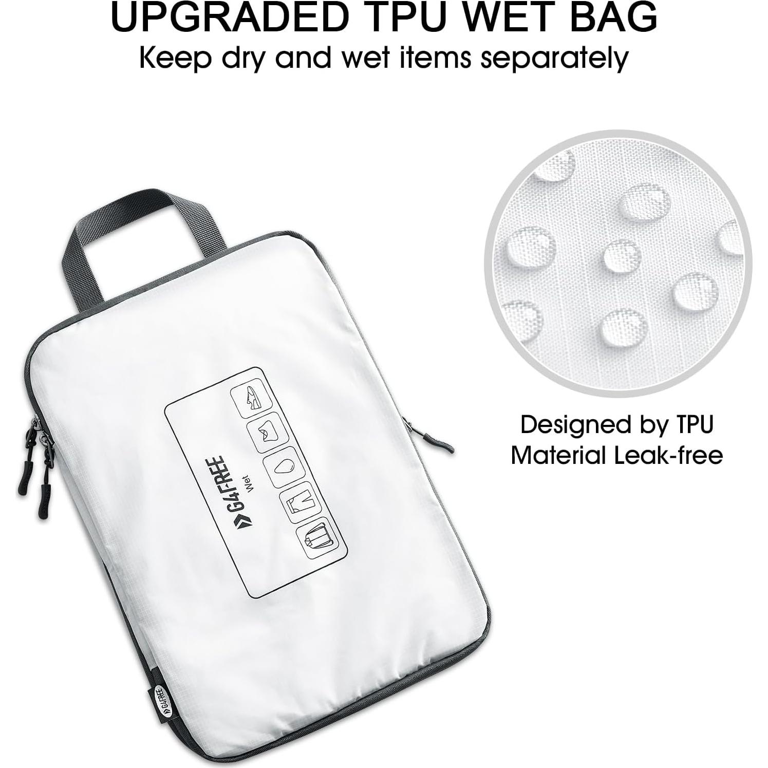 Set de 6 Cubos de Compresión G4Free para Empacar - Azul