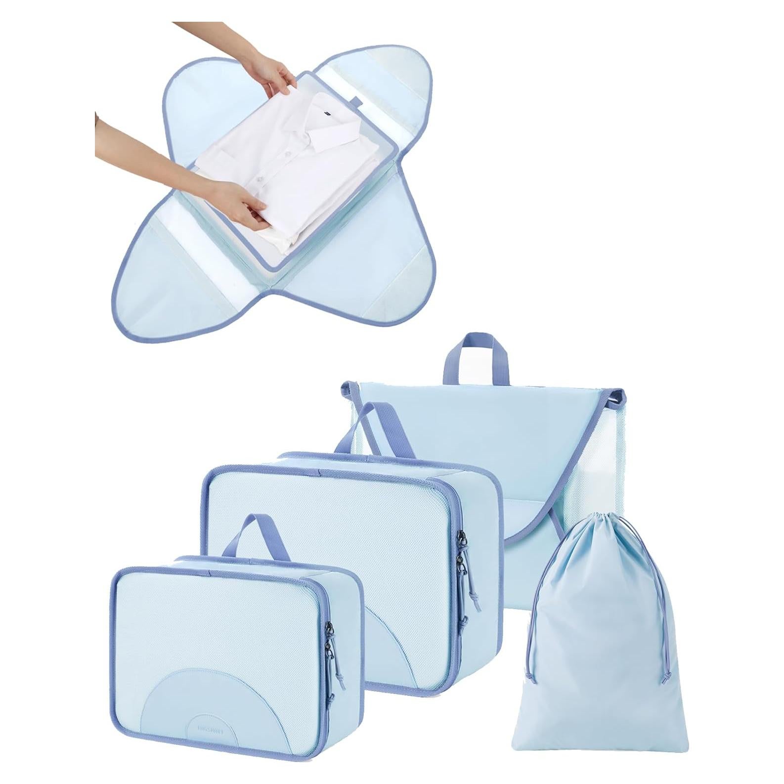 Cubos de Empaque BAGSMART 4 Set Azul Cielo Livianos
