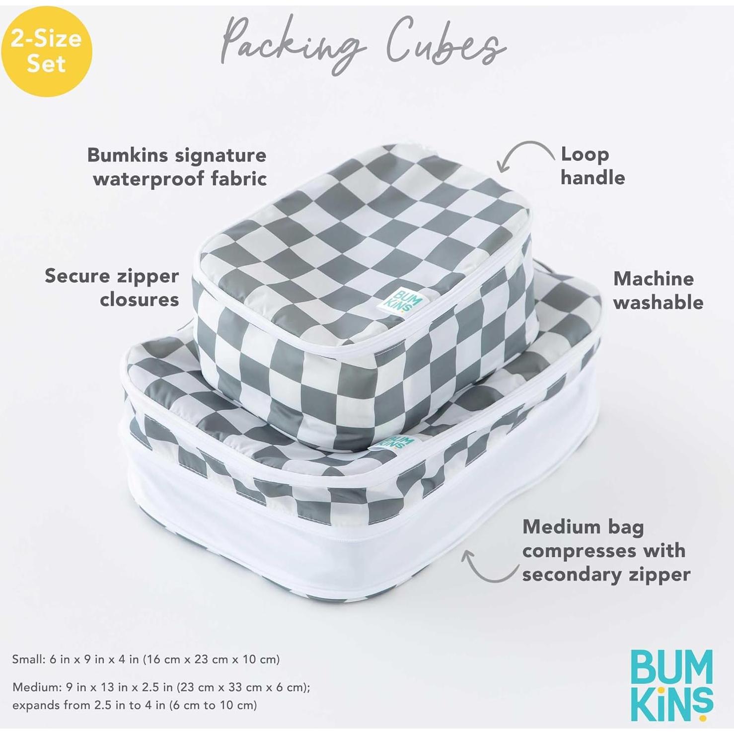 Cubos de Empaque Bumkins Set 2 Piezas Gris Organizador Viaje