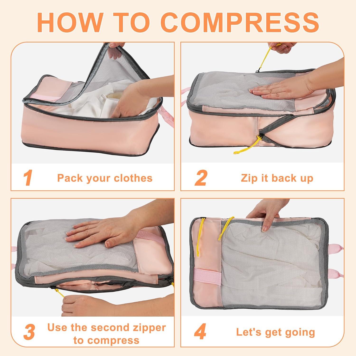 Cubos de Empaque MoHern, 7 Piezas, Resistente al Agua, Livianos