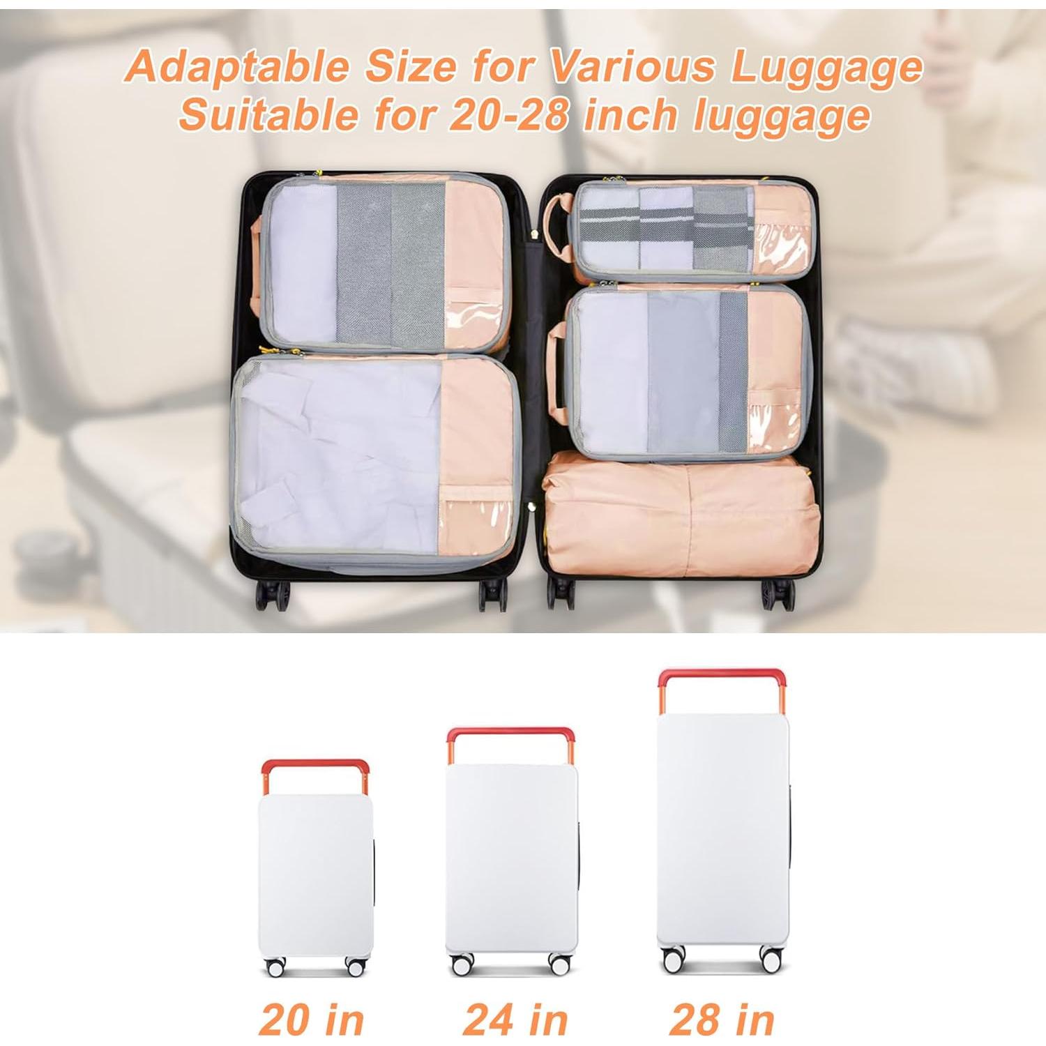 Cubos de Empaque MoHern, 7 Piezas, Resistente al Agua, Livianos