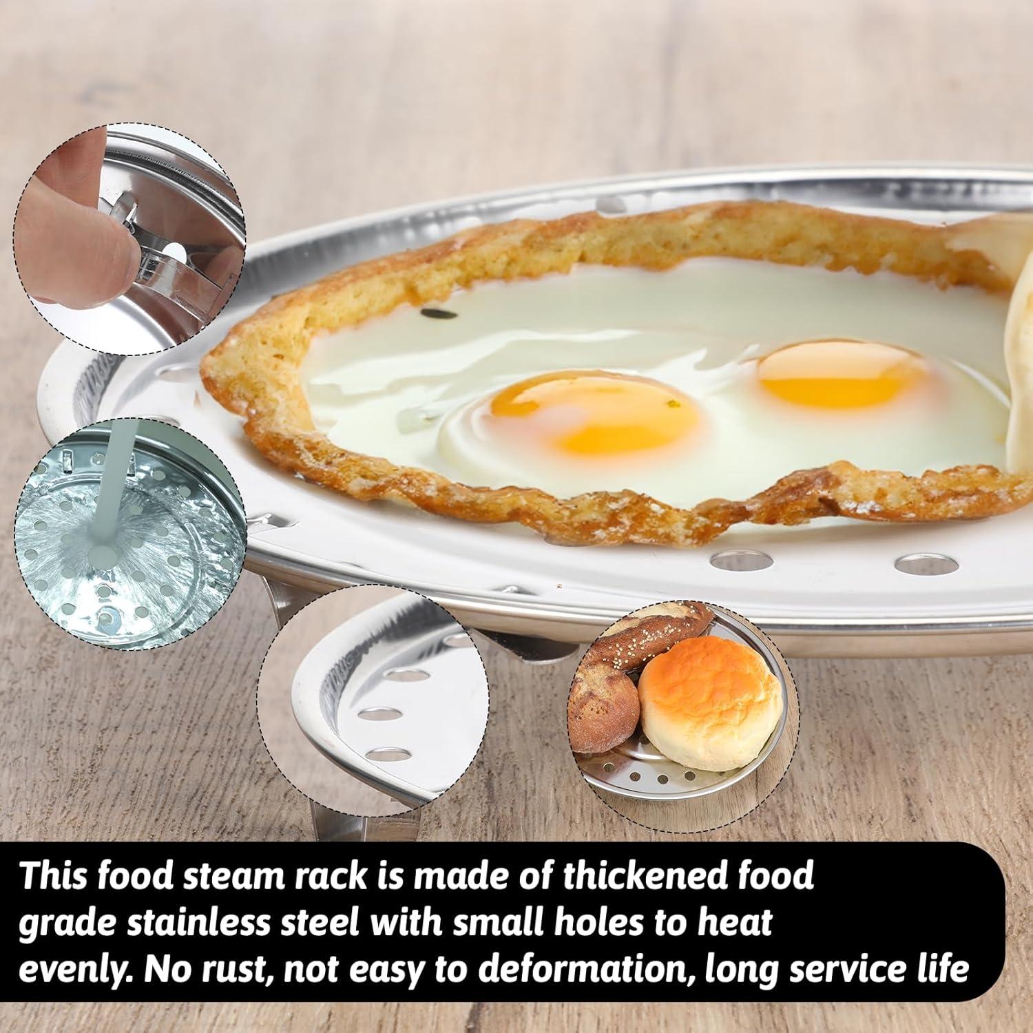 Canasta de Vapor Acero Inoxidable 2 PCS 17.5/19.8 cm FdcLixuvol