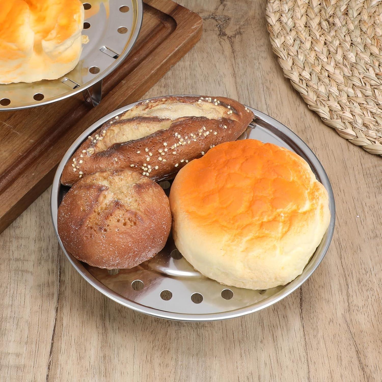 Canasta de Vapor Acero Inoxidable 2 PCS 17.5/19.8 cm FdcLixuvol