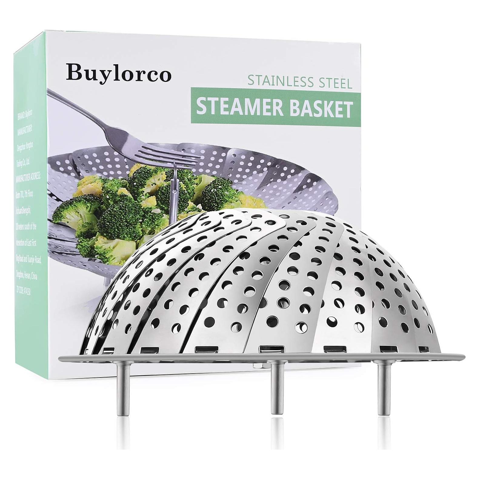 Cesta de Vapor Buylorco Acero Inoxidable 18-28 cm Plegable