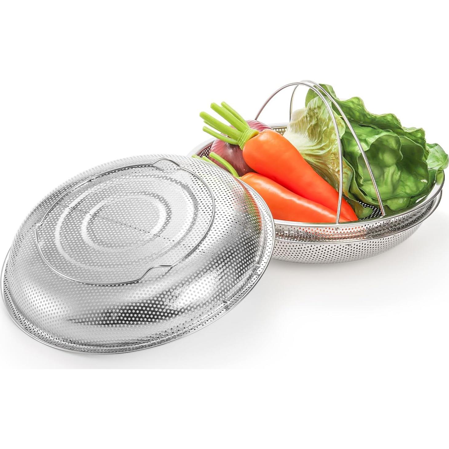 Juego de 3 Cestas de Vapor Cididu de Acero Inoxidable 25.4 cm