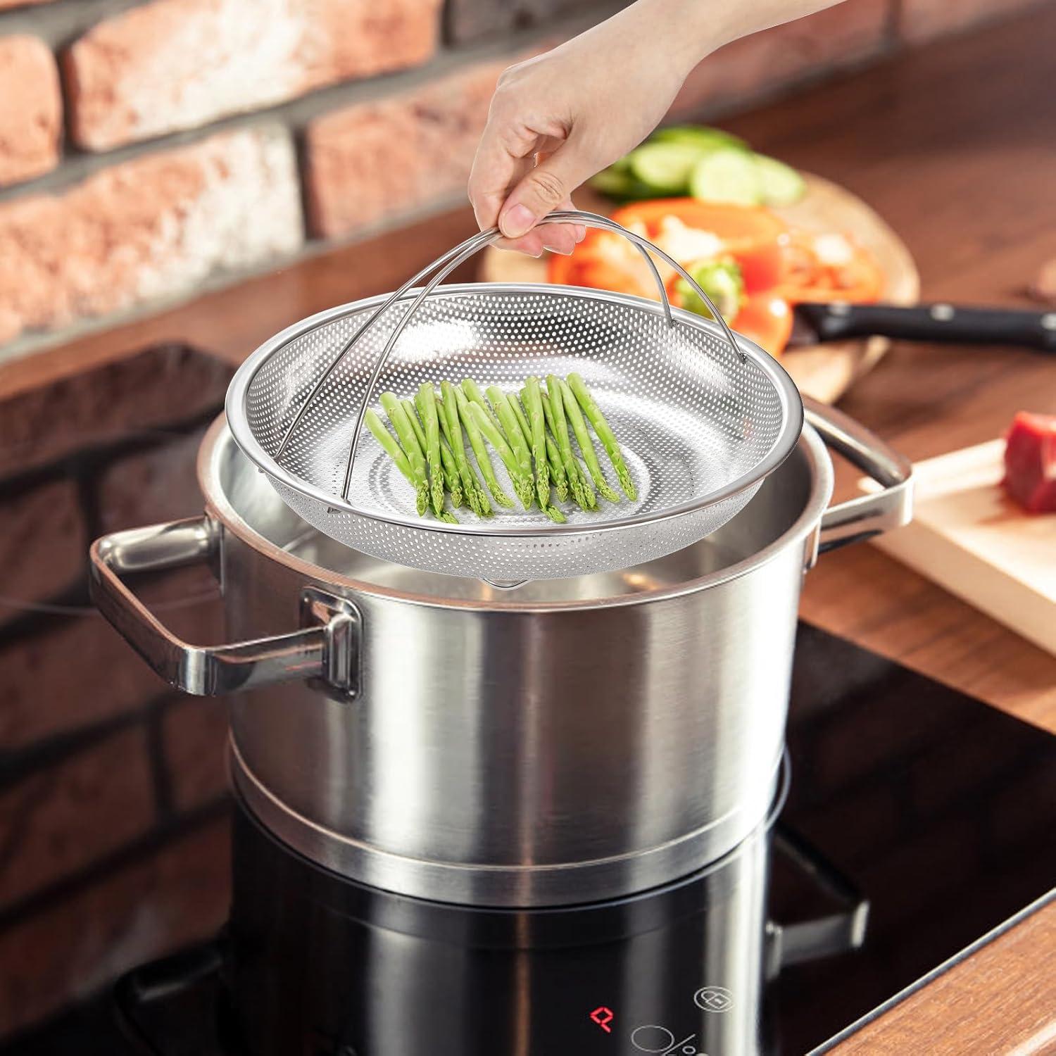 Juego de 3 Cestas de Vapor Cididu de Acero Inoxidable 25.4 cm