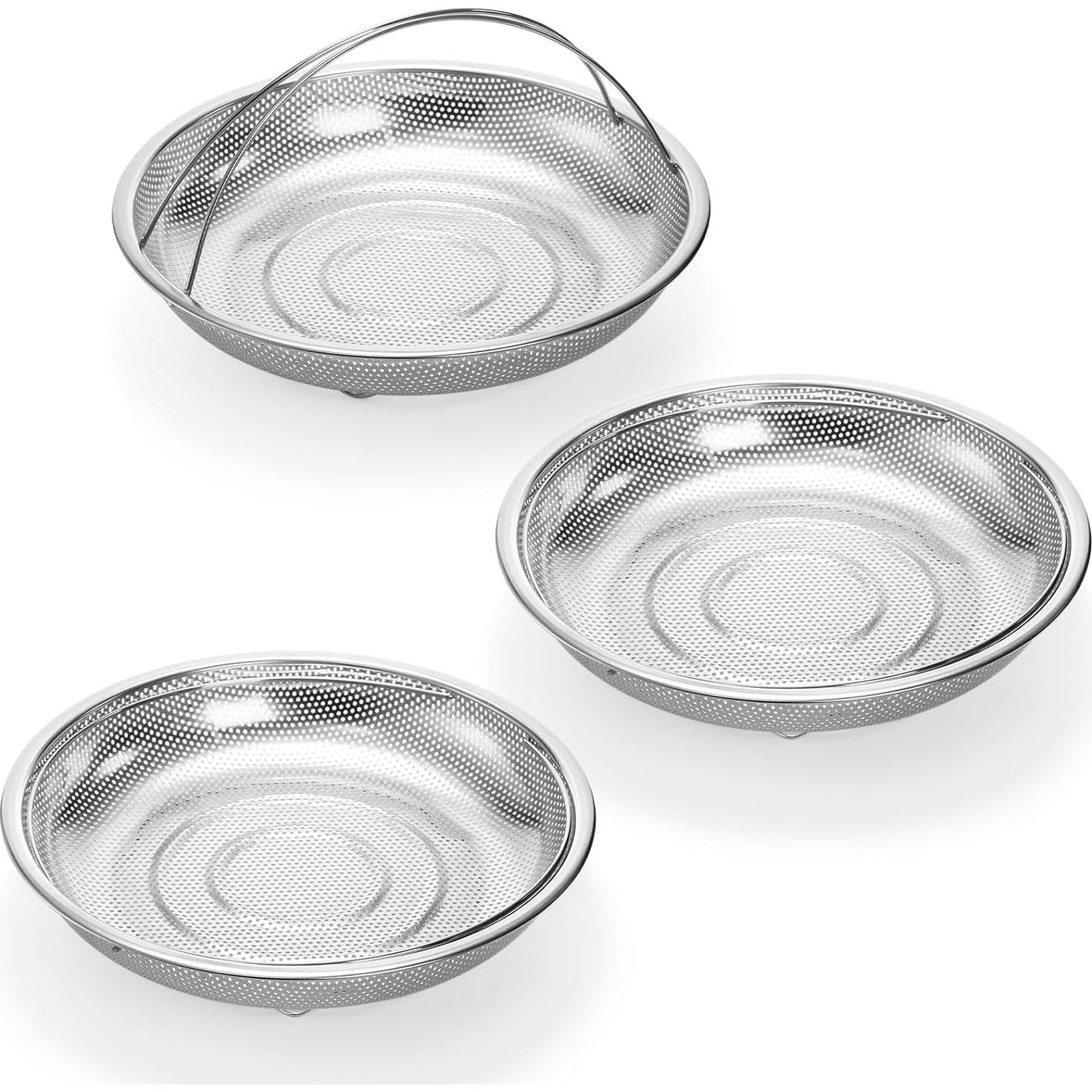 Juego de 3 Cestas de Vapor Cididu de Acero Inoxidable 25.4 cm