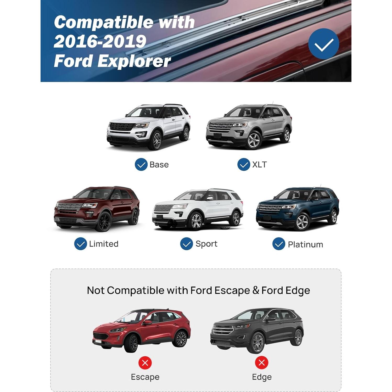 Barras Transversales de Techo JOYTUTUS para Ford Explorer 2016-2019