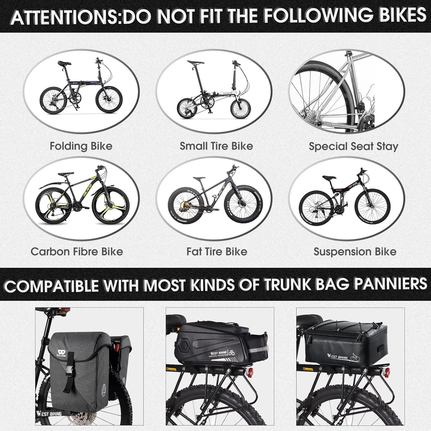 Soporte de Carga para Bicicleta HONGYEA 100 Kg Ajustable