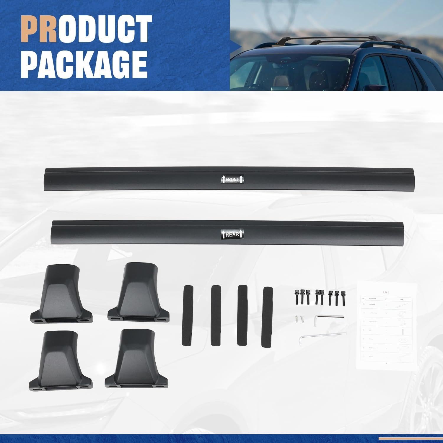 Barras Transversales AUXPACBO para Pilot 2023-2025 330 lbs