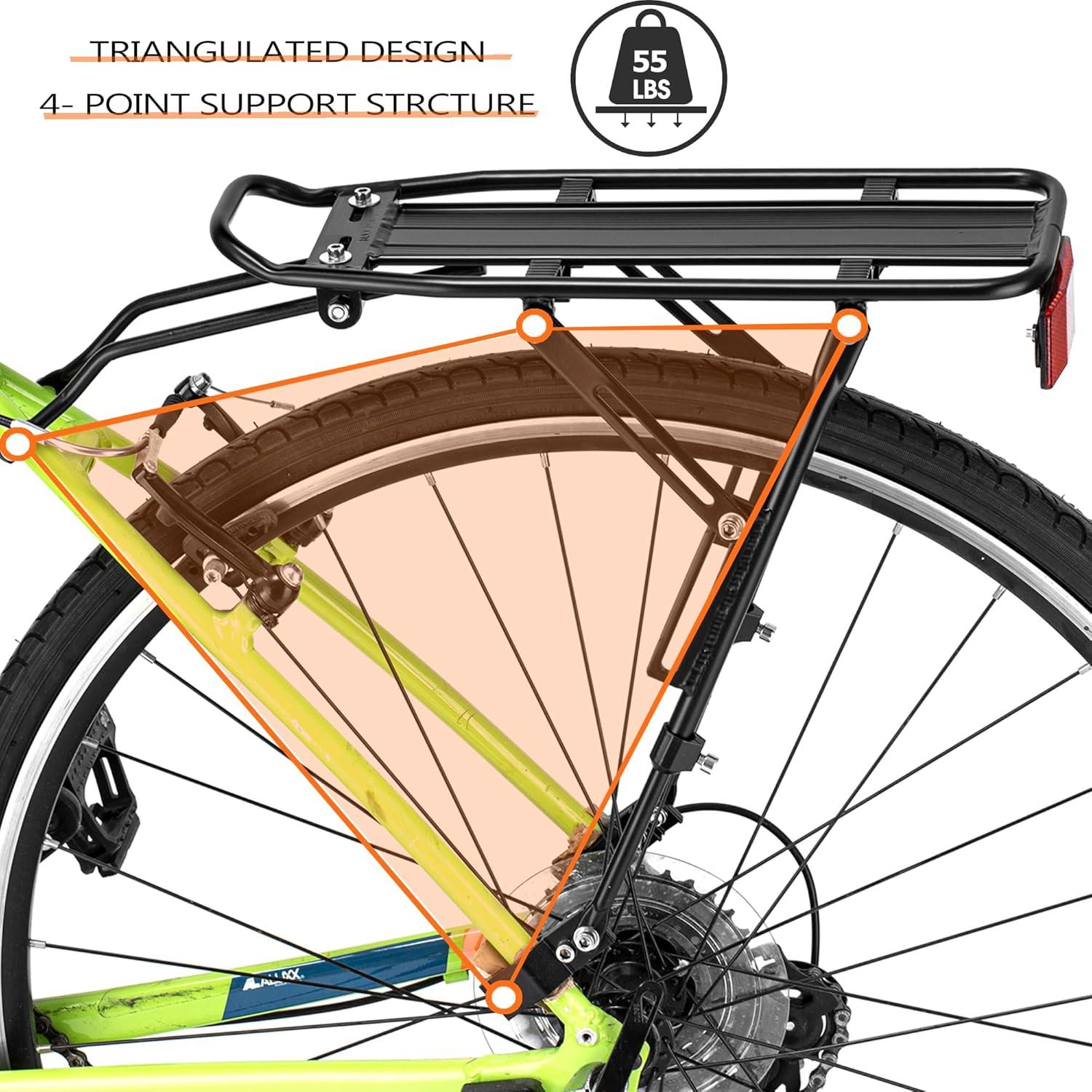 Portabicicletas Trasero YONTUO Universal Ajustable 55 kg