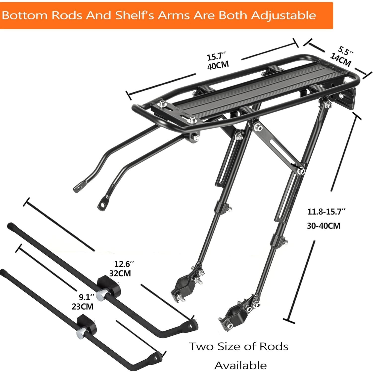 Portabicicletas Trasero YONTUO Universal Ajustable 55 kg
