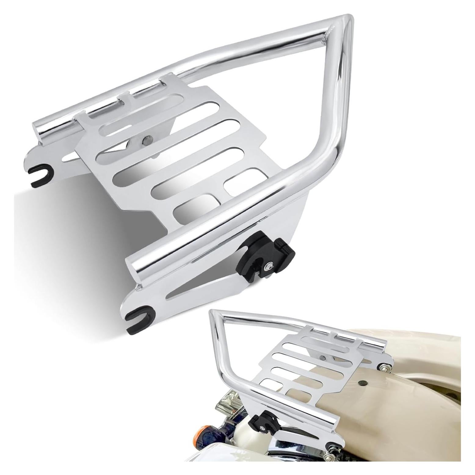 Soporte de Equipaje Desmontable VPZMT para Harley 2009-2024 Cromo