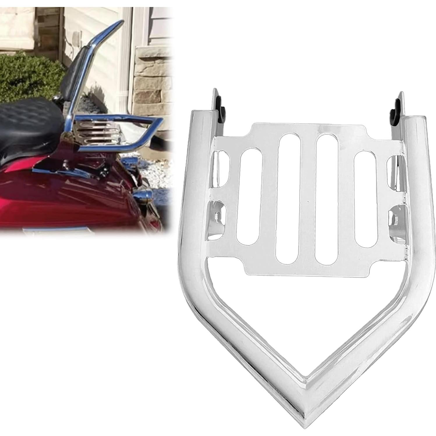 Soporte de Equipaje Desmontable VPZMT para Harley 2009-2024 Cromo