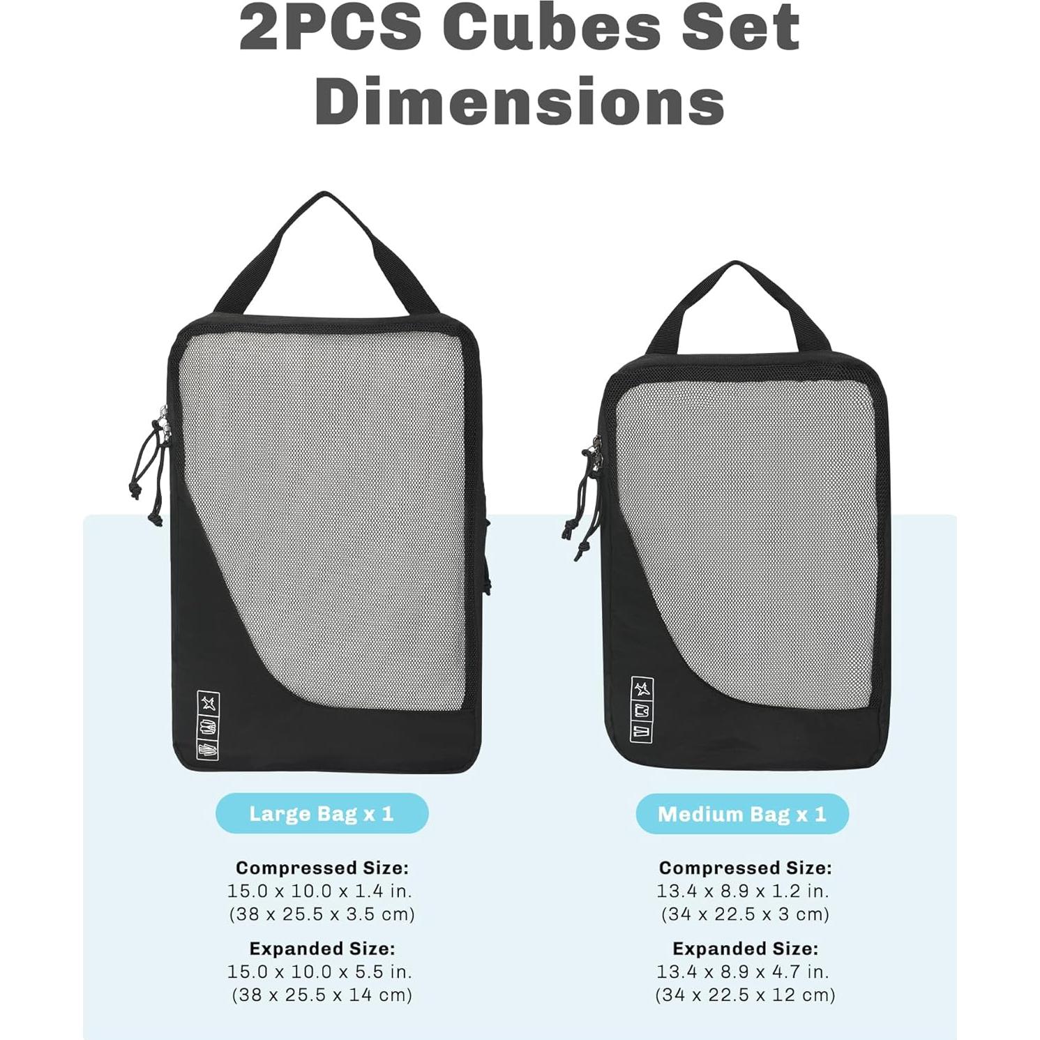 Cubos de Compresión Hynes Eagle Set de 2 Nylon Negro