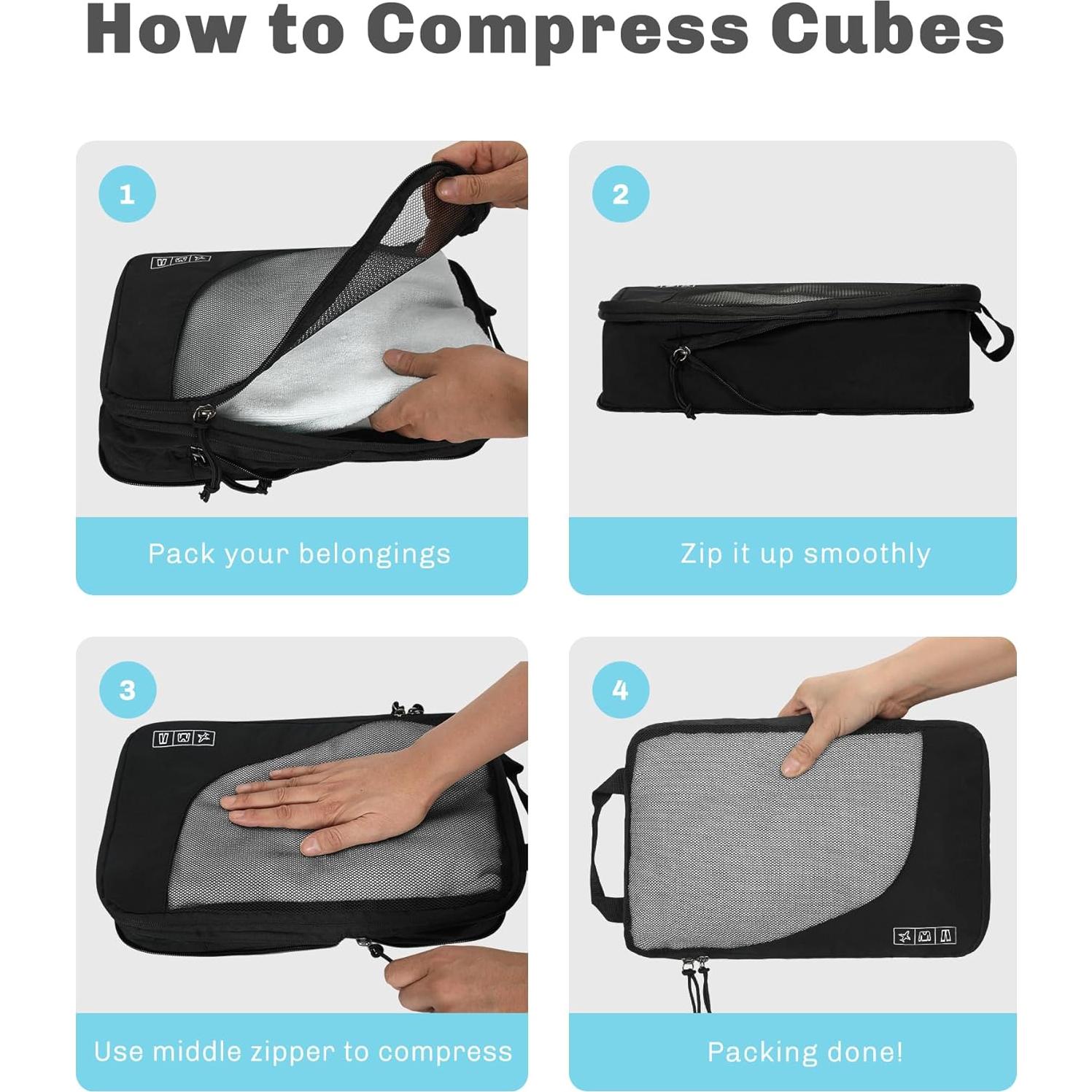 Cubos de Compresión Hynes Eagle Set de 2 Nylon Negro