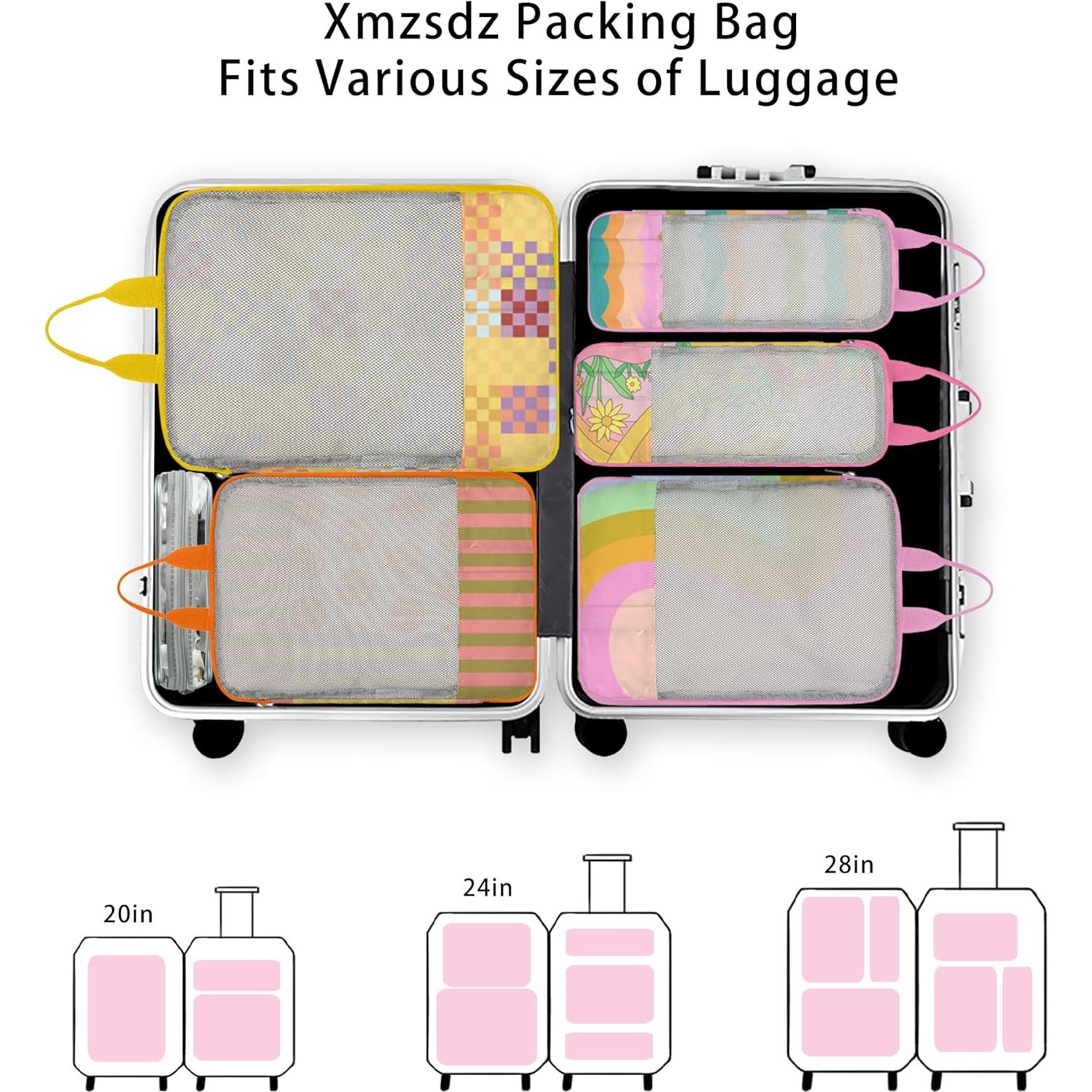 Set de 7 Cubos de Compresión para Viaje Xmzsdz - Livianos y Organizados