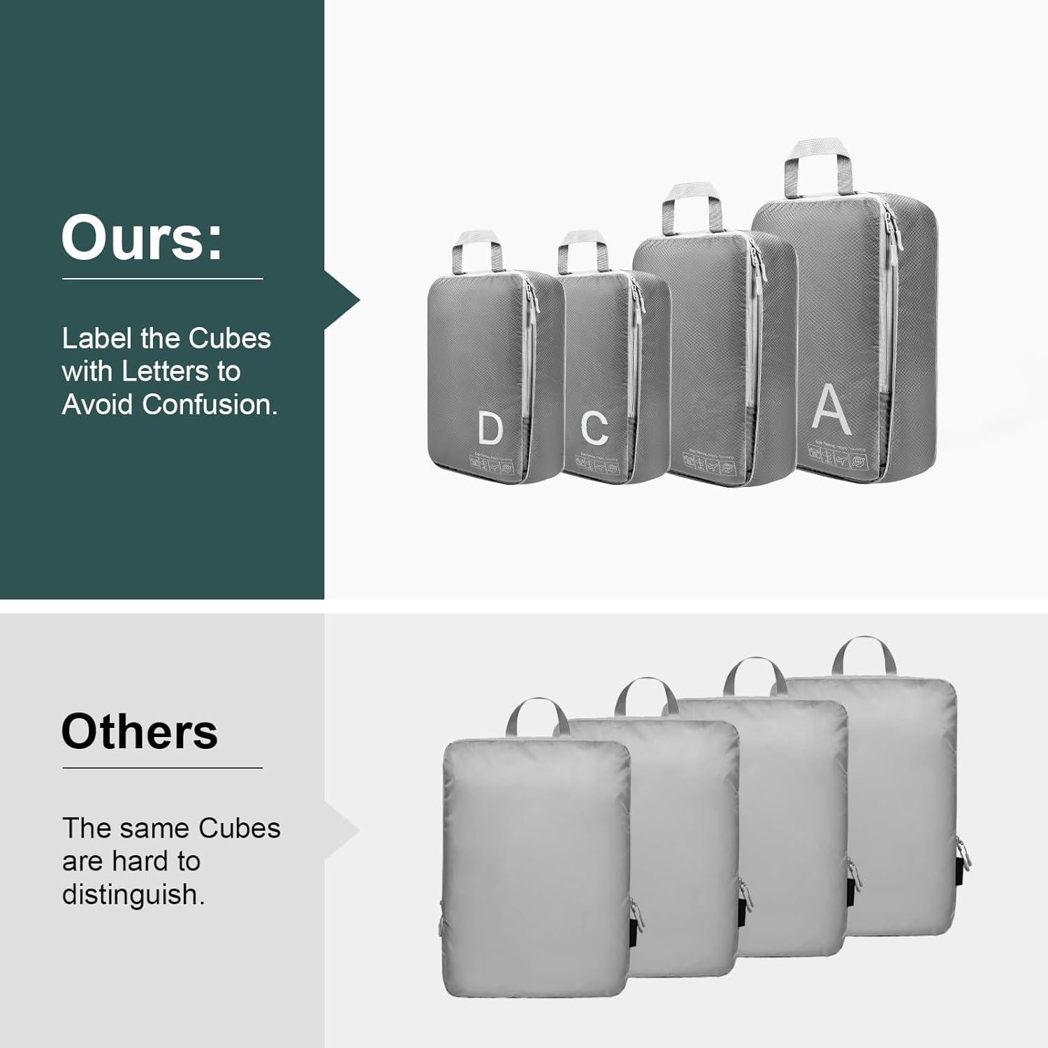 Cubos de Compresión SnowDuck X-Large Nylon 34.8x5.1x25.4 cm