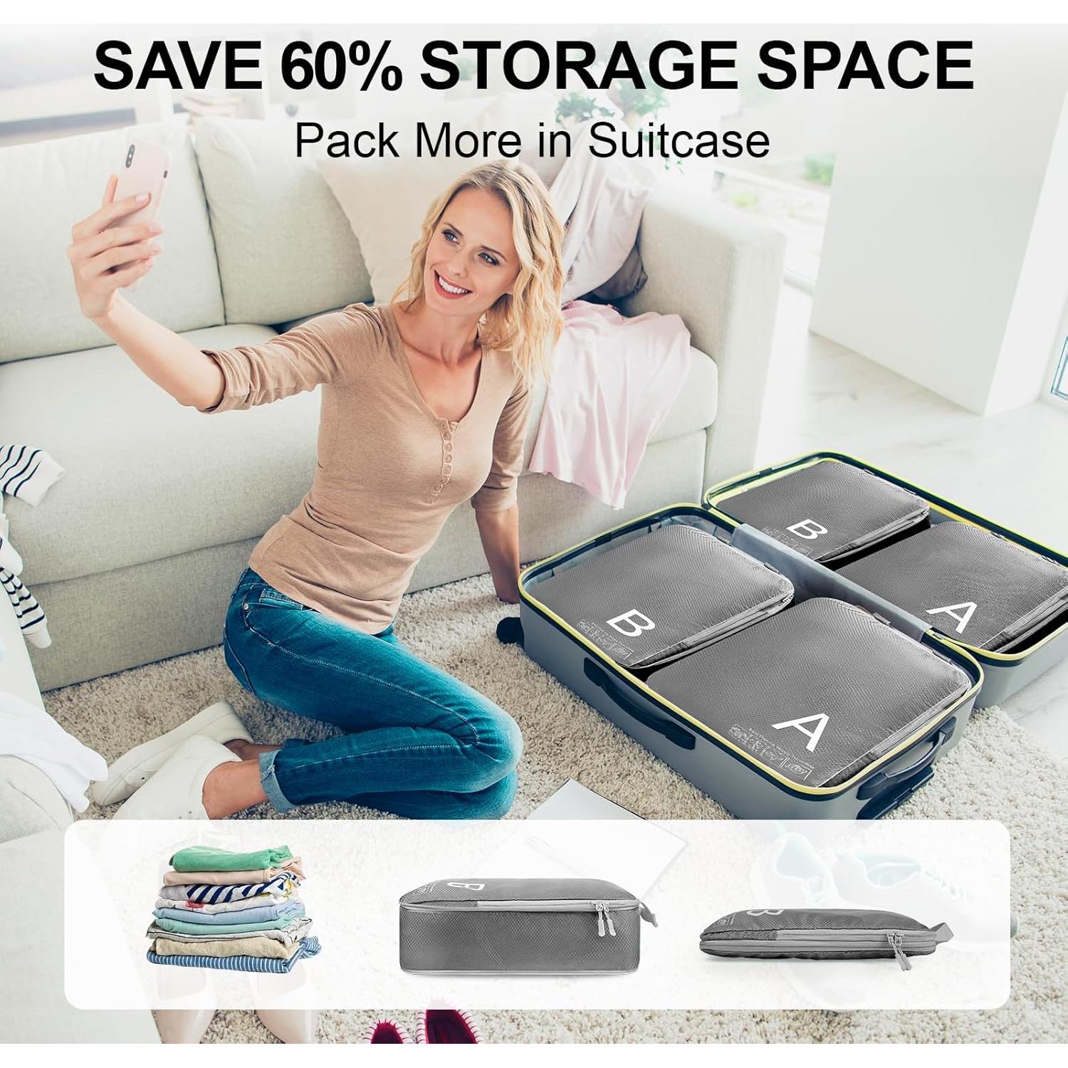 Cubos de Compresión SnowDuck X-Large Nylon 34.8x5.1x25.4 cm