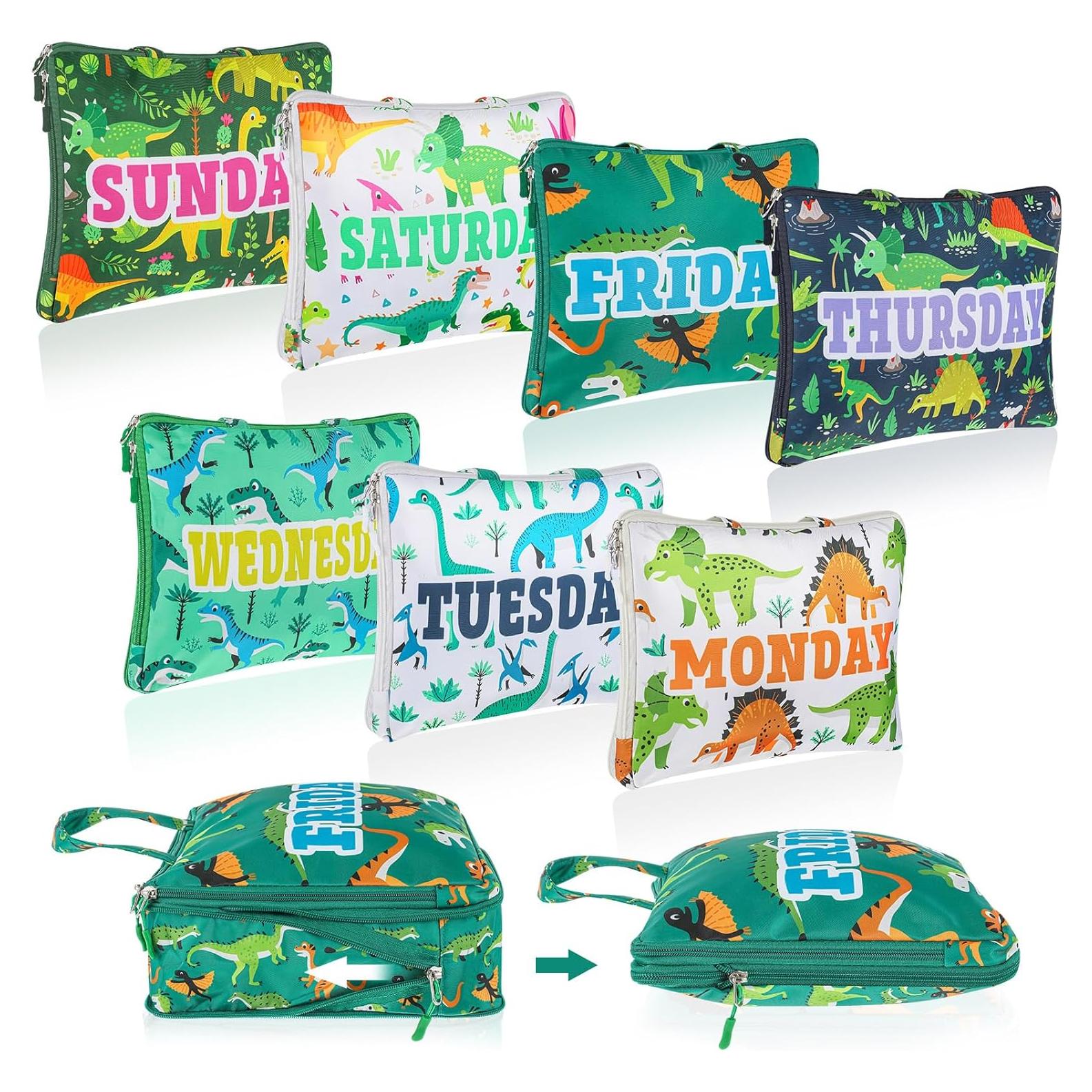 Cubos de Empaque Paterr 7 Pcs Dinosaurio para Niños