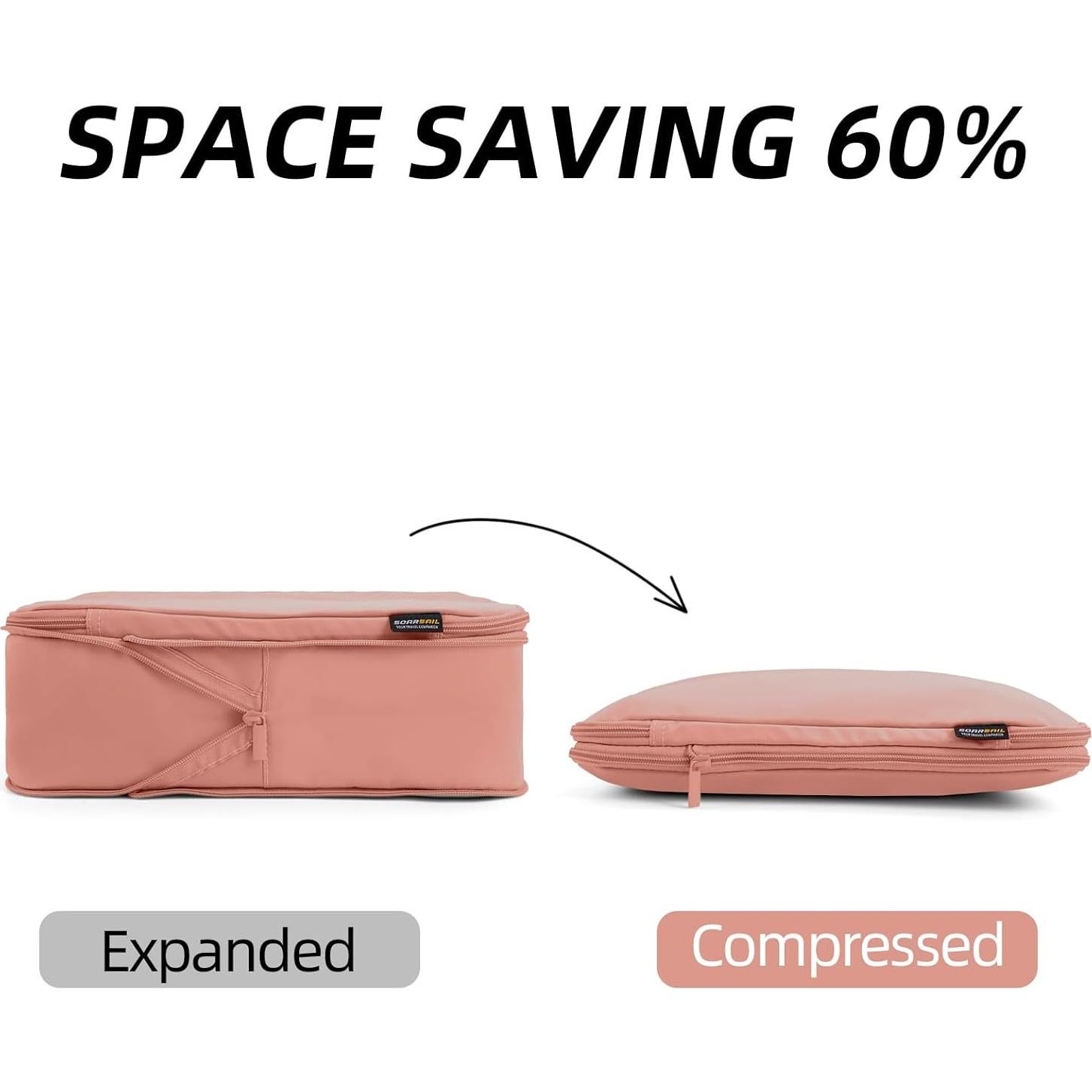 Cubos de Compresión SOARSAIL 4 Piezas Rosa Livianos