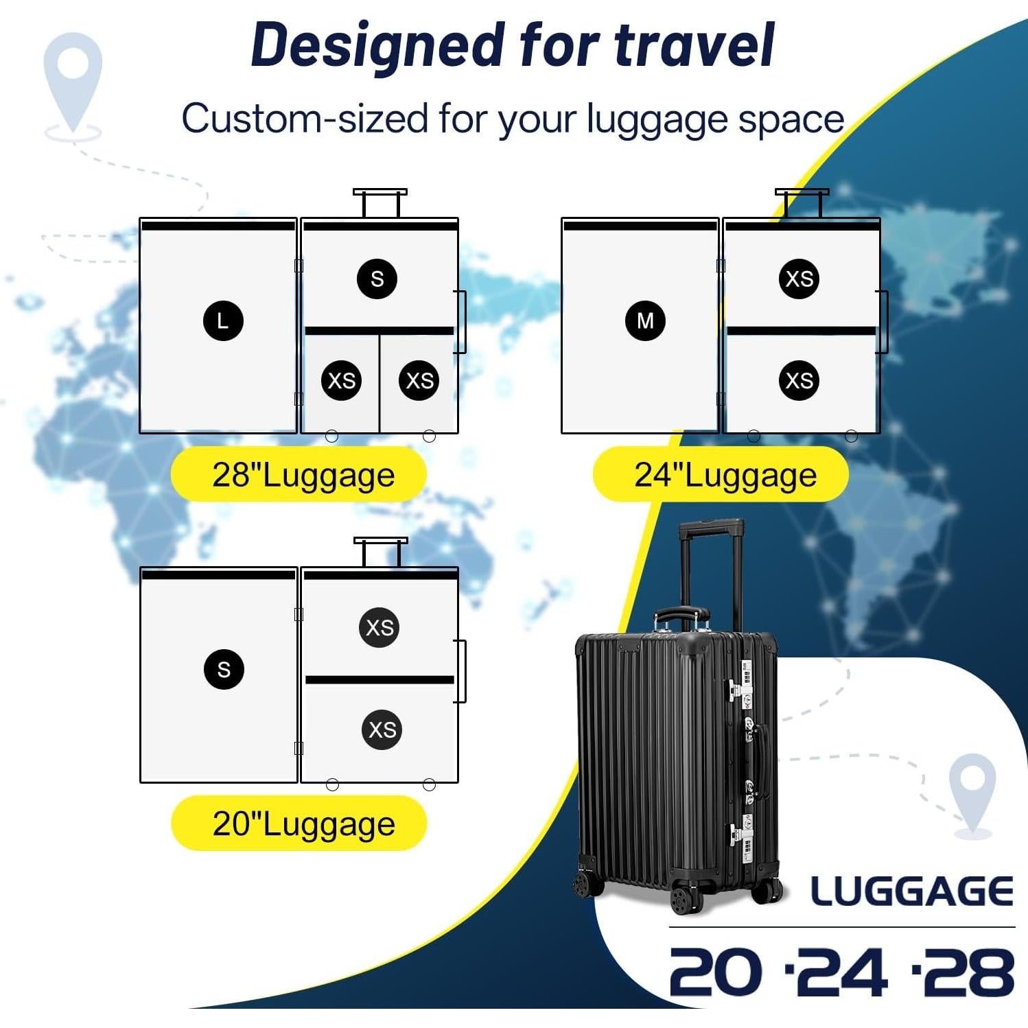 Bolsas de Vacío UPGOGO para Viaje - Combo 9 Piezas con Bomba