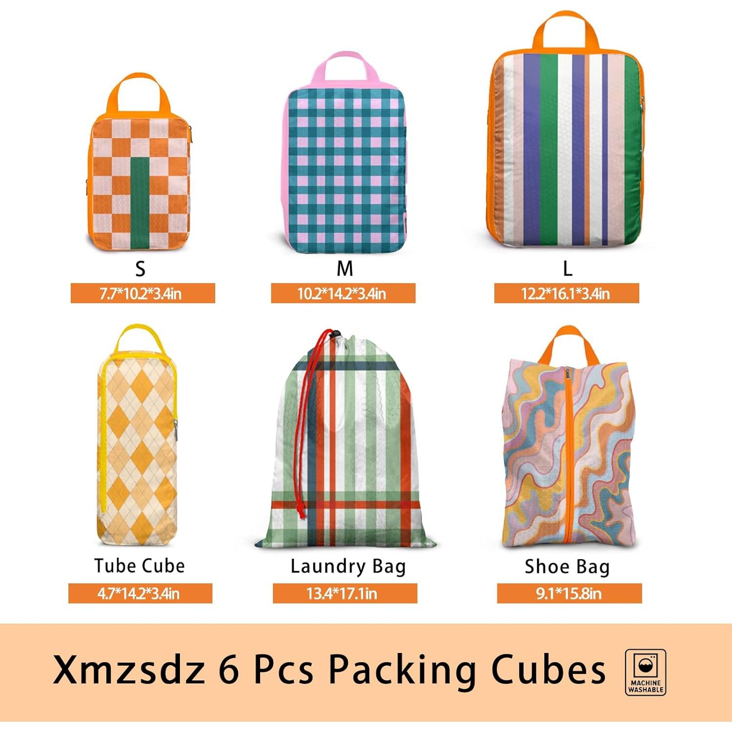 Juego de 6 Cubos de Compresión Xmzsdz para Empacar Viaje