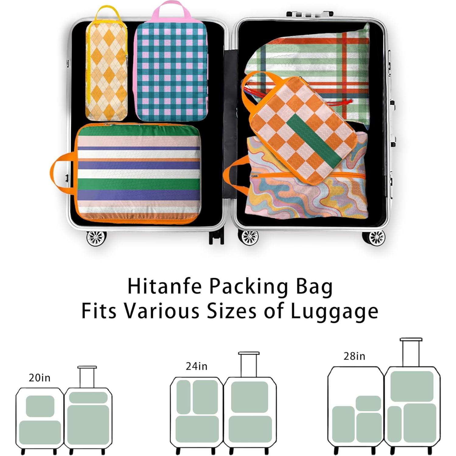 Juego de 6 Cubos de Compresión Xmzsdz para Empacar Viaje