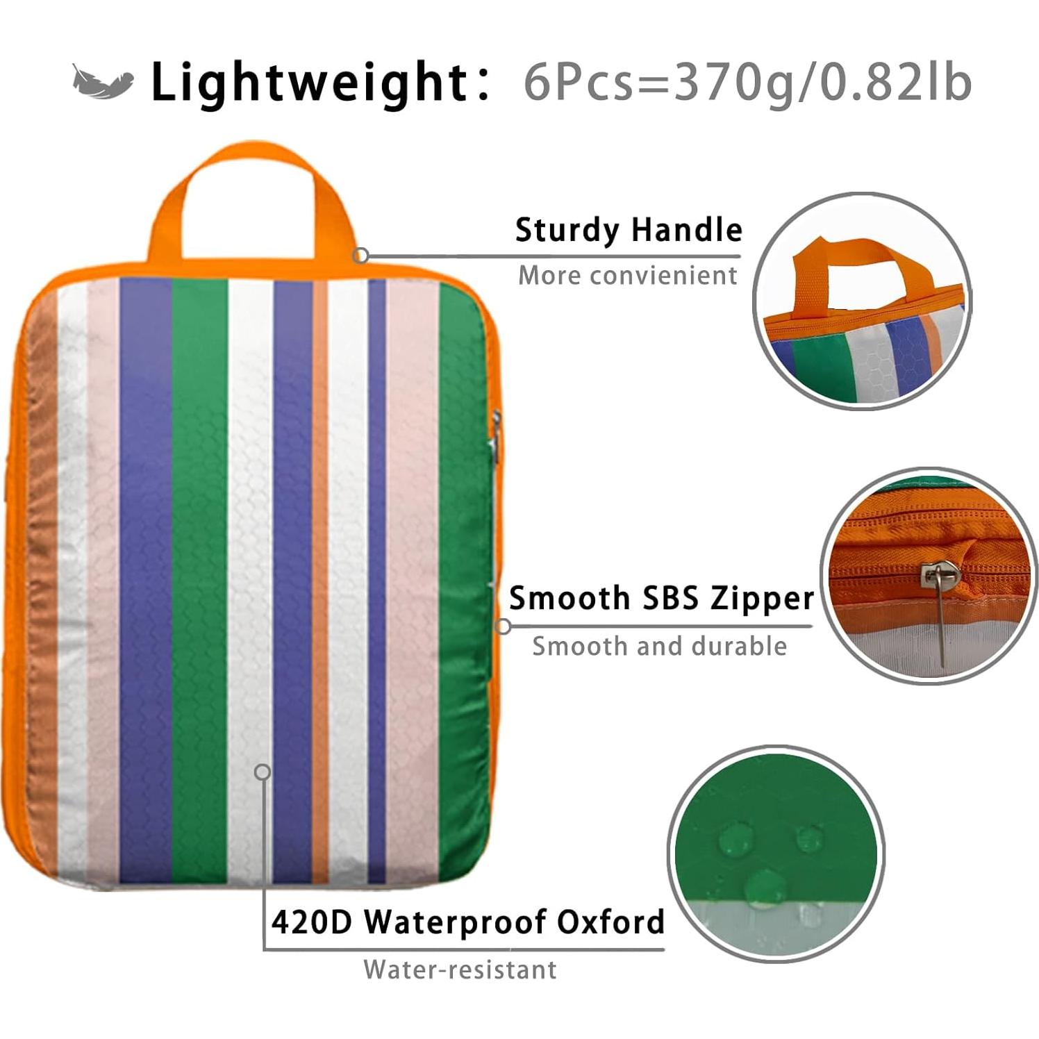 Juego de 6 Cubos de Compresión Xmzsdz para Empacar Viaje