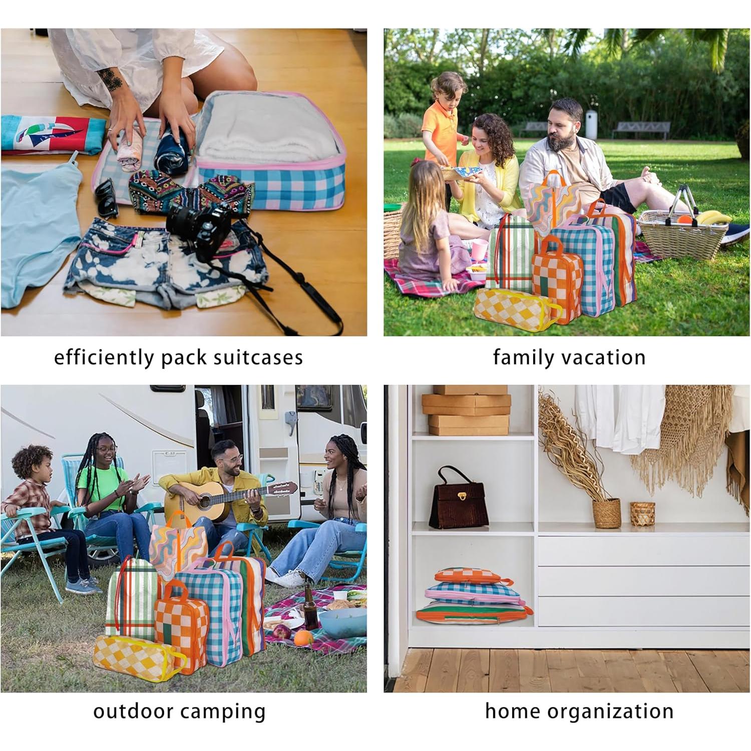 Juego de 6 Cubos de Compresión Xmzsdz para Empacar Viaje