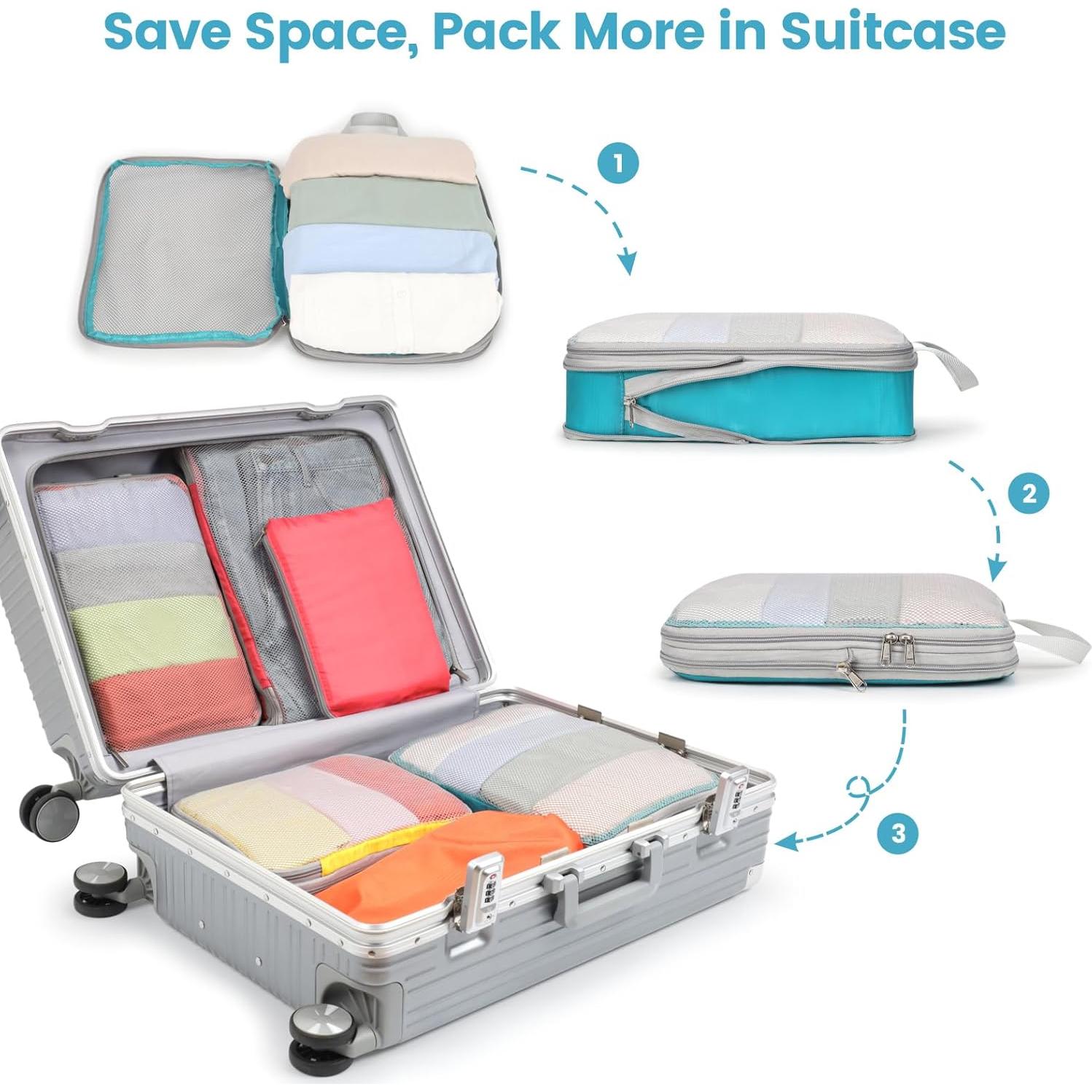 Cubos de Compresión Cambond 7 Set Multicolor para Viaje