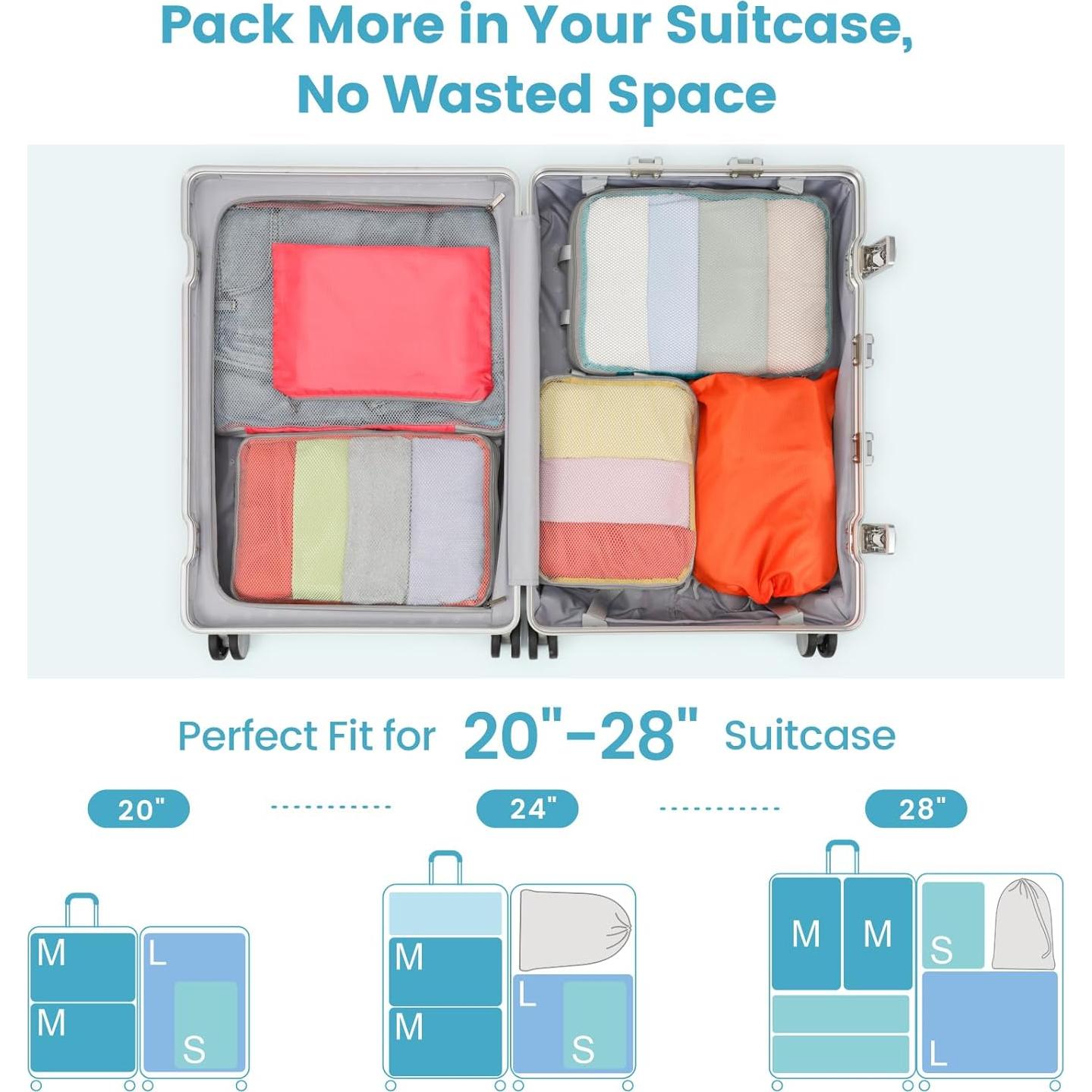 Cubos de Compresión Cambond 7 Set Multicolor para Viaje