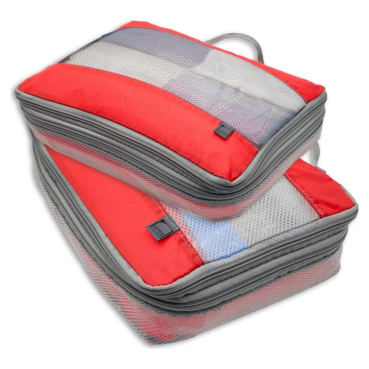 Cubos de Compresión Expandibles Lewis N. Clark - 2 Pack Rojo