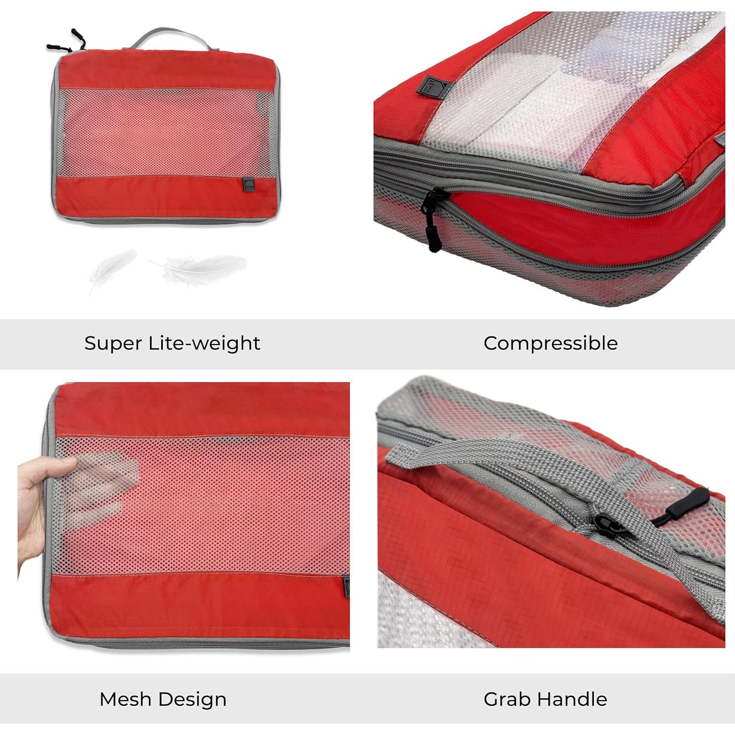 Cubos de Compresión Expandibles Lewis N. Clark - 2 Pack Rojo