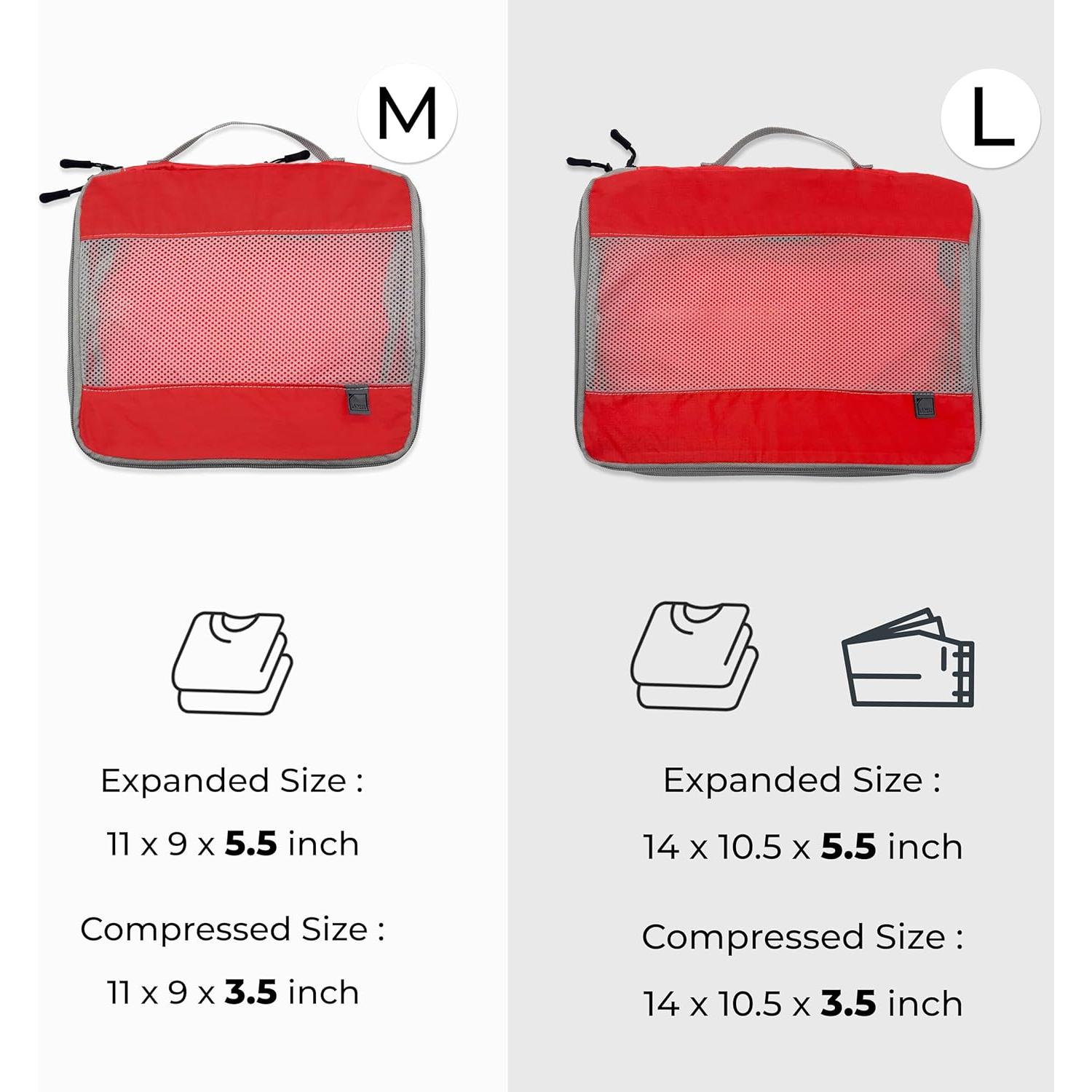 Cubos de Compresión Expandibles Lewis N. Clark - 2 Pack Rojo
