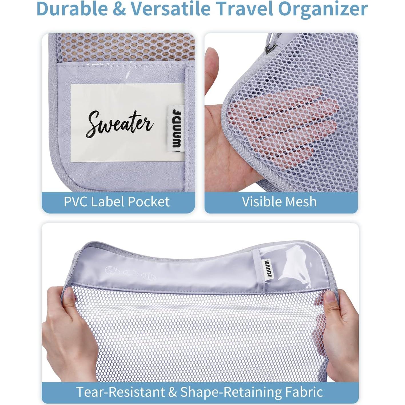 Set de Cubos de Compresión WANDF 7 Piezas para Viajes