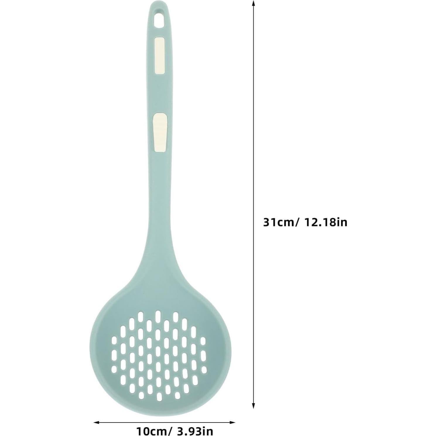 Cuchara Ranurada de Silicona Kichvoe 31 cm Azul para Cocina