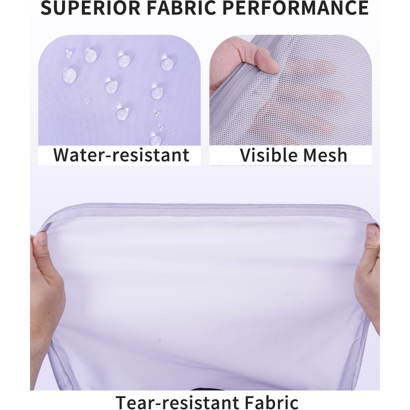 Set de 7 Cubos de Compresión para Viaje Ceneda - Gris Púrpura