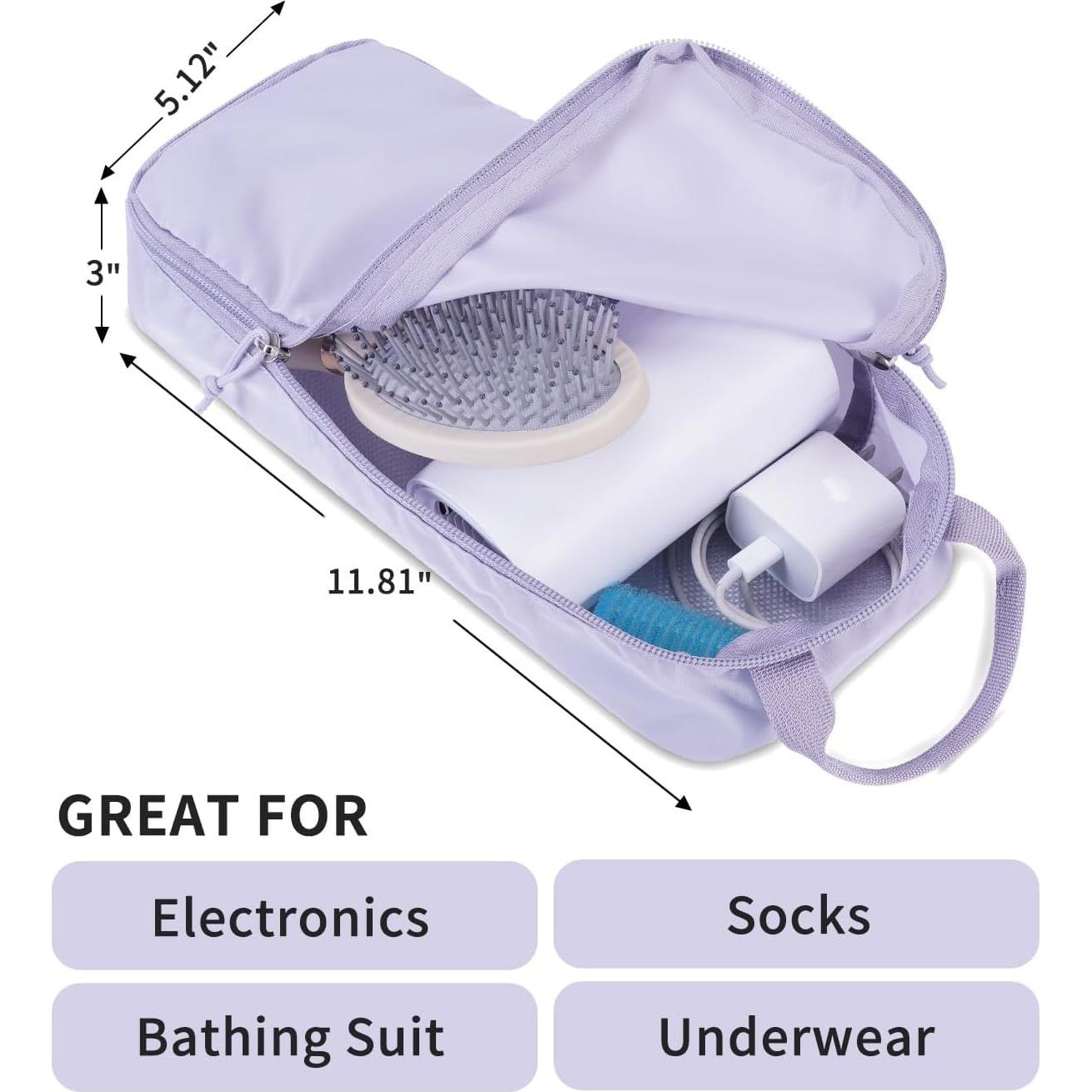 Set de 7 Cubos de Compresión para Viaje Ceneda - Gris Púrpura