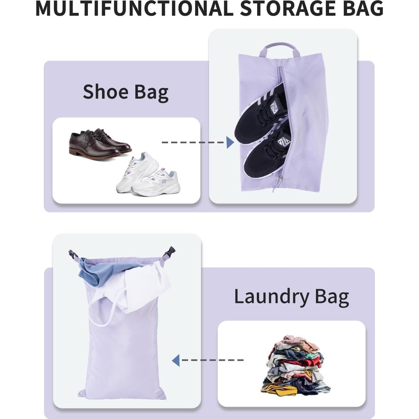 Set de 7 Cubos de Compresión para Viaje Ceneda - Gris Púrpura