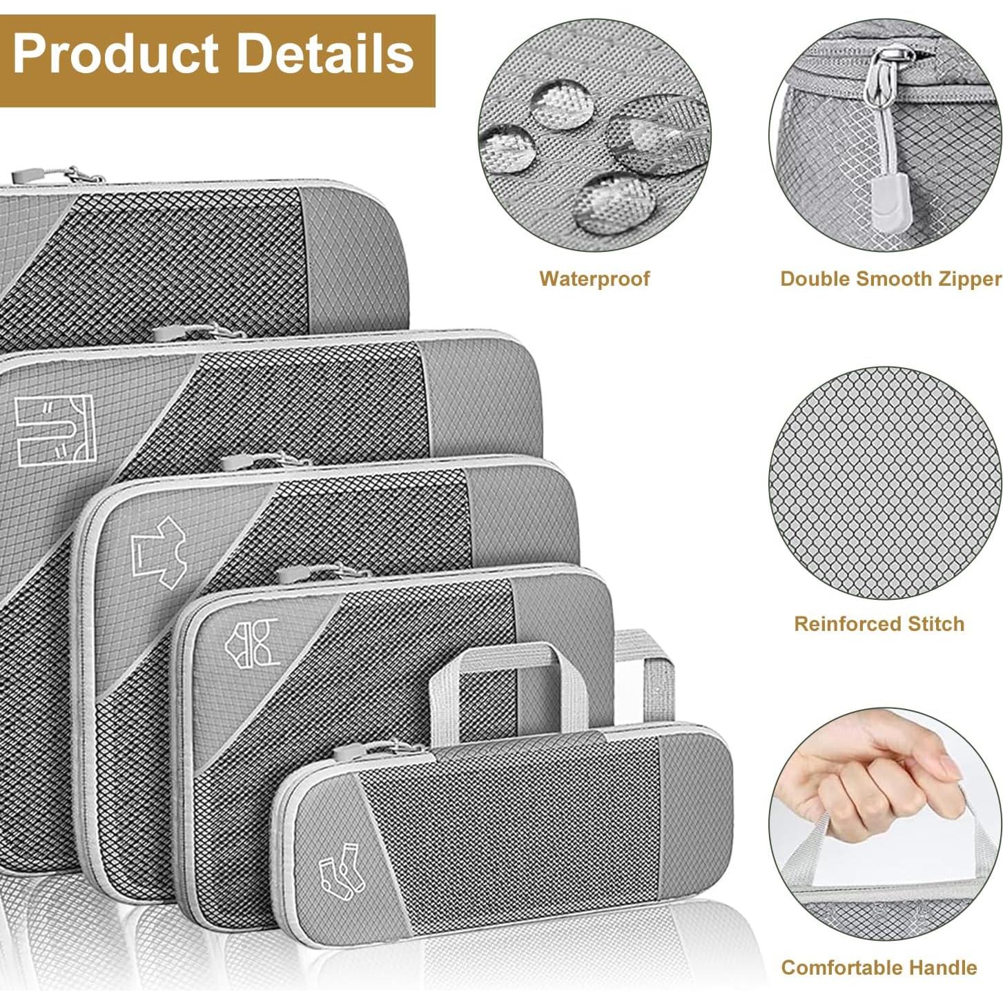 Set de 6 Cubos de Compresión Nestling para Empacar 0.58 kg